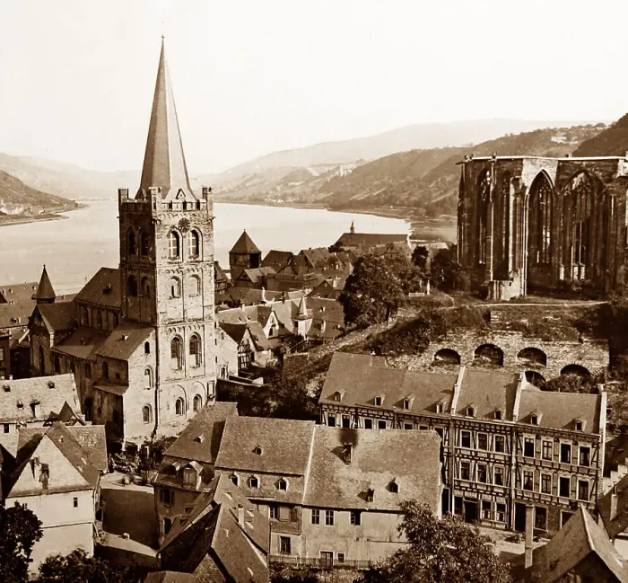 Framed Print : Bacharach, Germay, Victorian period Framed Print : Bacharach, Germay, Victorian period
