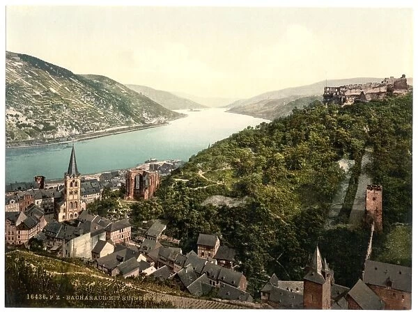Bacharach and ruins of Stahleck, the Rhine, Germany