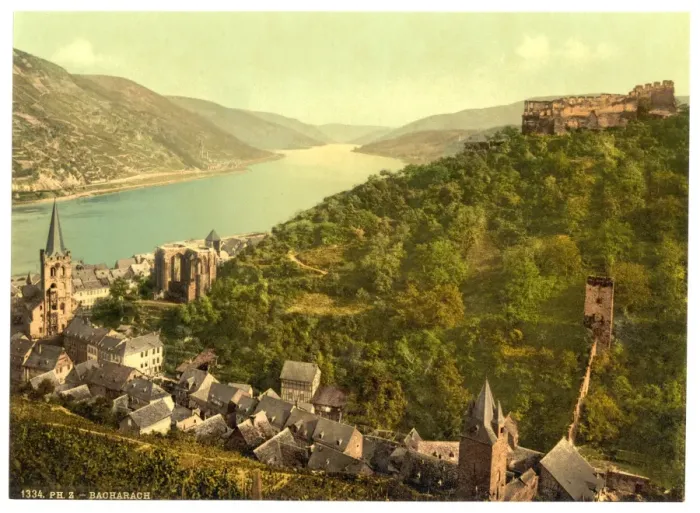 Framed Print : Bacharach and ruins of Stahleck, the Rhine, Germany Framed Print : Bacharach and ruins of Stahleck, the Rhine, Germany