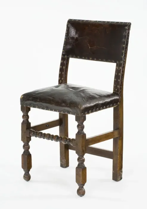 Framed Print : Backstool. Chair or backstool made from turned Framed Print : Backstool. Chair or backstool made from turned