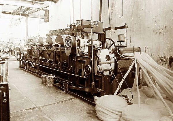 A backwashing machine in a woollen mill in Bradford