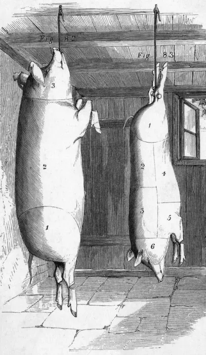 Framed Print : Bacon Joints 1857 Framed Print : Bacon Joints 1857
