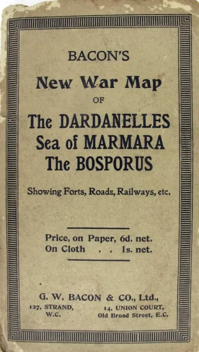 Framed Print : Bacons New War Map of The Dardanelles Framed Print : Bacons New War Map of The Dardanelles