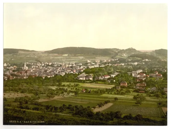 Framed Print : Bad Kissengen (i. e. Bad Kissingen), general view, Bavaria Framed Print : Bad Kissengen (i. e. Bad Kissingen), general view, Bavaria