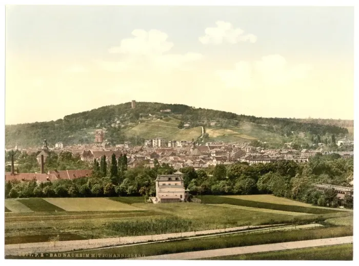 Framed Print : Bad Neuheim (i. e. Bad Nauheim), and Johannisberg, Hesse-Nass Framed Print : Bad Neuheim (i. e. Bad Nauheim), and Johannisberg, Hesse-Nass