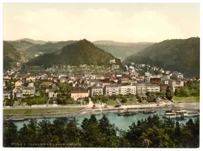 Framed Print : Bad Schandau, Saxony, Germany Framed Print : Bad Schandau, Saxony, Germany