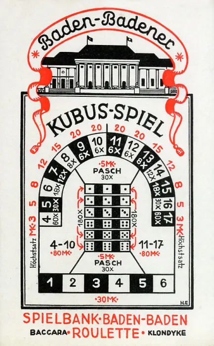 Framed Print : The Baden-Baden Casino - Gambling Dice game Kubus-Spiel Framed Print : The Baden-Baden Casino - Gambling Dice game Kubus-Spiel