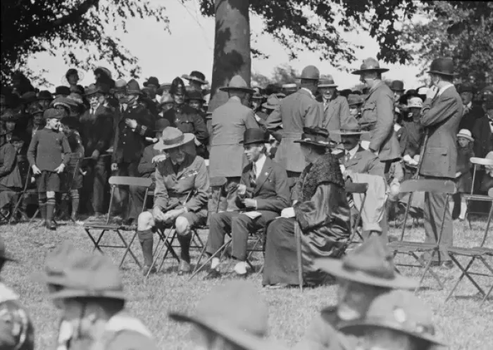 Framed Print : Baden-Powell and Duke of York attend Cub Scout gathering Framed Print : Baden-Powell and Duke of York attend Cub Scout gathering