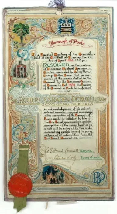 Framed Print : Baden-Powell - Feedom of Poole Framed Print : Baden-Powell - Feedom of Poole