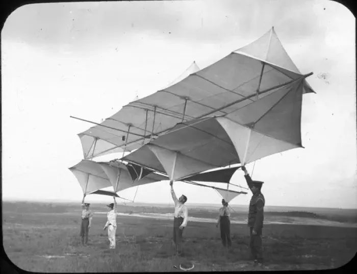 Framed Print : Baden-Powell man-lifting kite Framed Print : Baden-Powell man-lifting kite