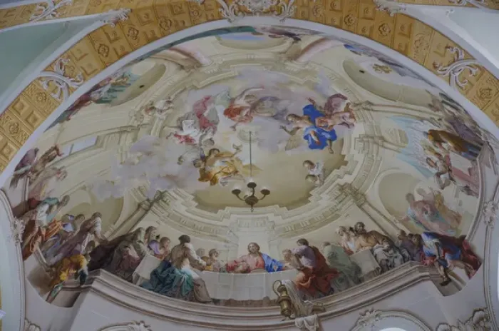 Framed Print : Baden Wurttemberg, Neresheim: Ceiling painting Framed Print : Baden Wurttemberg, Neresheim: Ceiling painting