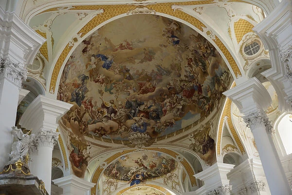 Baden Wurttemberg, Neresheim: Ceiling paintings in the Abbey