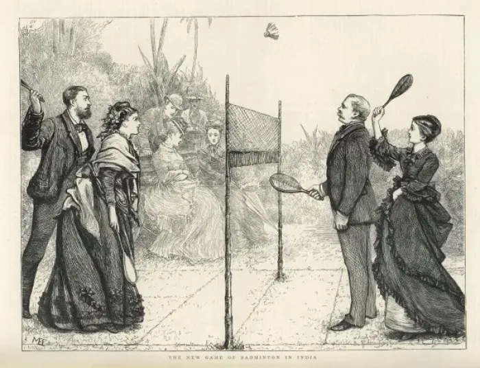Framed Print : Badminton in India 1874