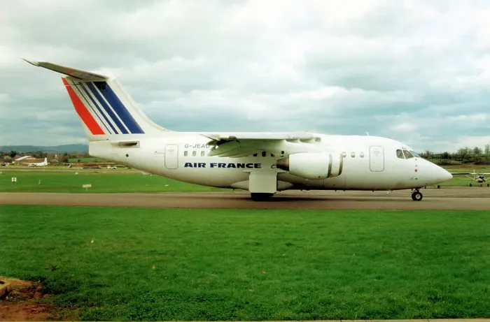Framed Print : BAe 146-100 G-JEAO Framed Print : BAe 146-100 G-JEAO