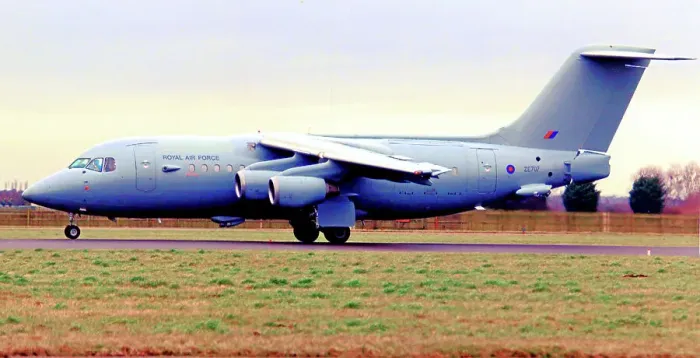 Framed Print : BAe. 146 C. 3 ZE707 Framed Print : BAe. 146 C. 3 ZE707
