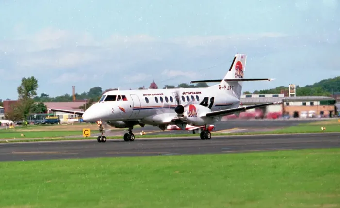 Framed Print : BAe Jetstream 41 G-JMAC Framed Print : BAe Jetstream 41 G-JMAC