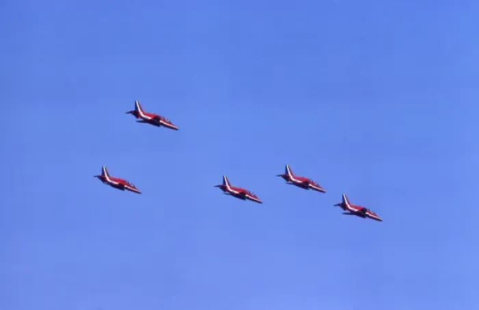 Framed Print : BAe Systems Hawks RAF Red Arrows 5 aircraft Cosford 1980 Framed Print : BAe Systems Hawks RAF Red Arrows 5 aircraft Cosford 1980