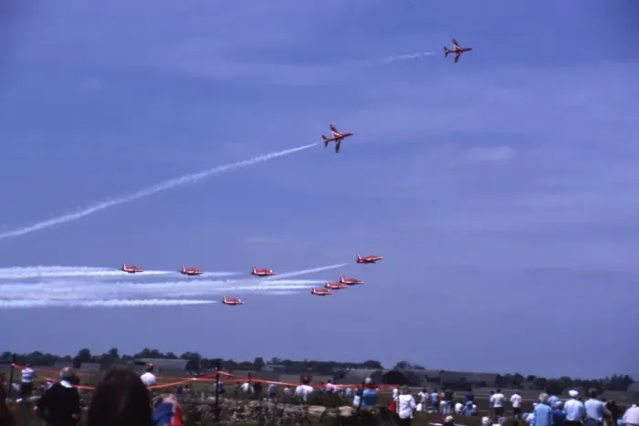 Framed Print : BAe Systems Hawks RAF Red Arrows run and break Wattisham Framed Print : BAe Systems Hawks RAF Red Arrows run and break Wattisham