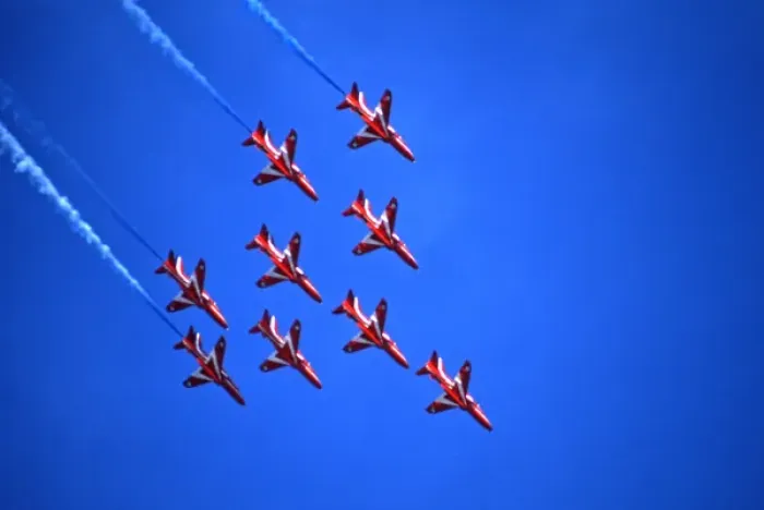 Framed Print : BAe Systems Hawks RAF Red Arrows Tornado formation Framed Print : BAe Systems Hawks RAF Red Arrows Tornado formation