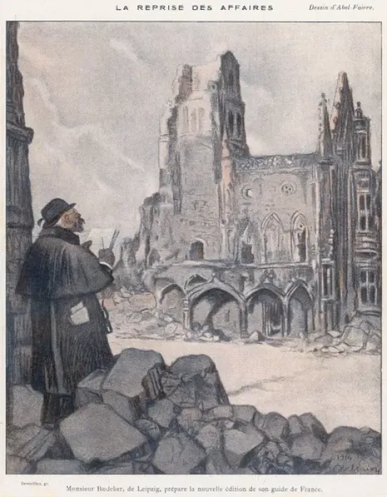 Framed Print : Baedeker Updating 1915 Framed Print : Baedeker Updating 1915