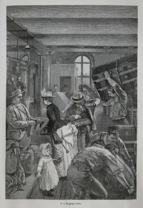 Framed Print : In a baggage room Framed Print : In a baggage room
