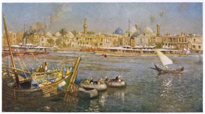 Framed Print : Baghdad / River 1918 Framed Print : Baghdad / River 1918