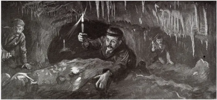 Framed Print : Bagshawe cavern, Derbyshire. Date: 1903 Framed Print : Bagshawe cavern, Derbyshire. Date: 1903