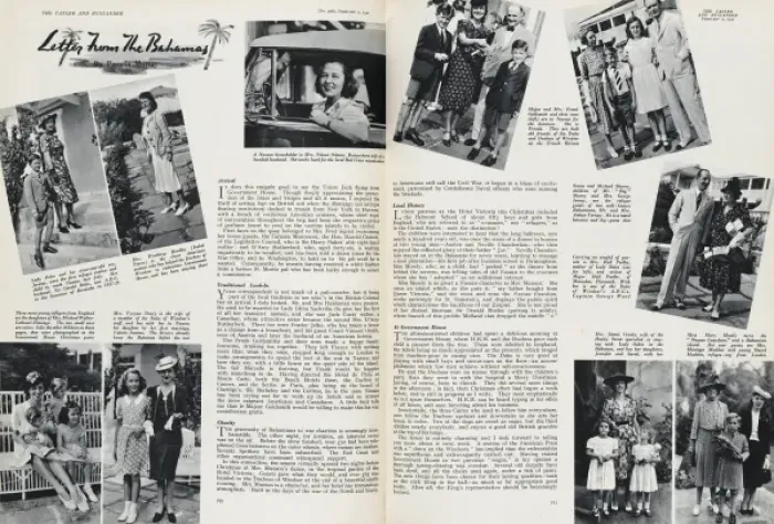Framed Print : Bahamas. A double-page-spread entitled Letters Framed Print : Bahamas. A double-page-spread entitled Letters