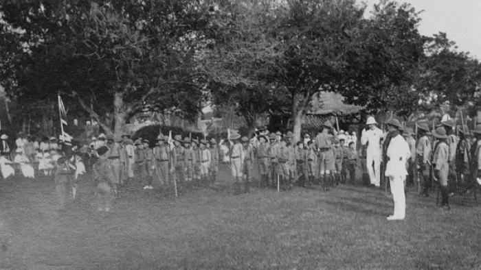 Framed Print : Bahamas cubs and scouts on parade Framed Print : Bahamas cubs and scouts on parade