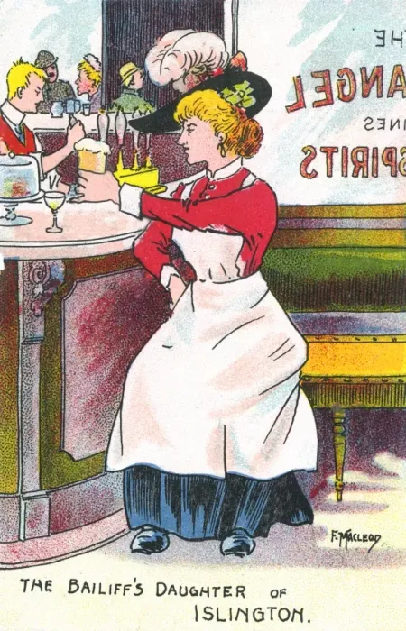 Framed Print : Bailiffs Daughter of Islington, London - Pint at the bar Framed Print : Bailiffs Daughter of Islington, London - Pint at the bar