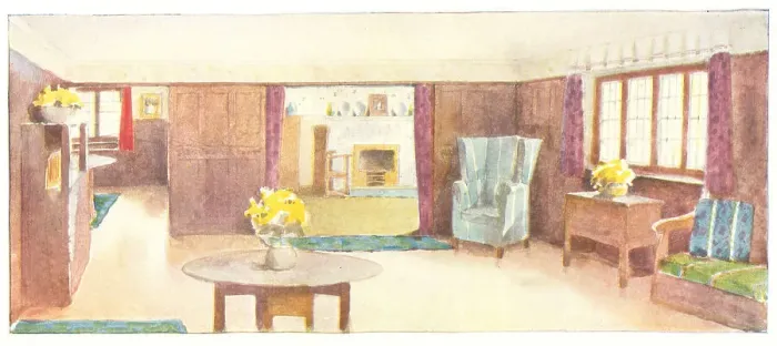 Framed Print : Baillie Scott Flat Interior Framed Print : Baillie Scott Flat Interior