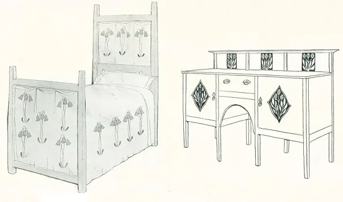 Framed Print : Baillie Scott Furniture Framed Print : Baillie Scott Furniture