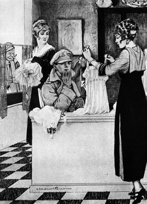 Framed Print : Bairnsfather on leave by Marcel Poncin Framed Print : Bairnsfather on leave by Marcel Poncin