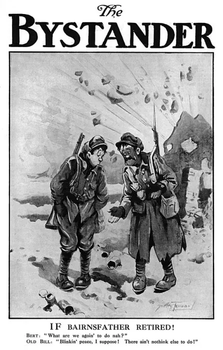 Framed Print : IF Bairnsfather retired! by Dudley Tennant Framed Print : IF Bairnsfather retired! by Dudley Tennant