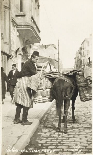 Baker delivering bread - Constantinople, Turkey