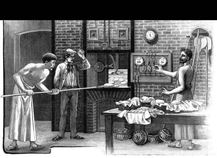Framed Print : Baker Inserting Loaves Framed Print : Baker Inserting Loaves