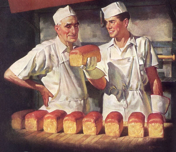 Bakers and Bread Loaves Date: 1948