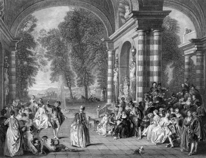 Framed Print : Bal Champetre / 18th Frnc Framed Print : Bal Champetre / 18th Frnc