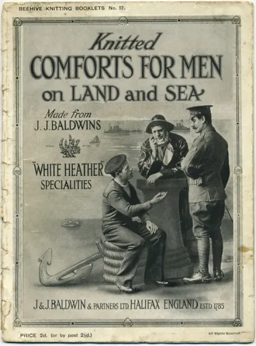Framed Print : Baldwins knitting leaflet, WW1 Framed Print : Baldwins knitting leaflet, WW1