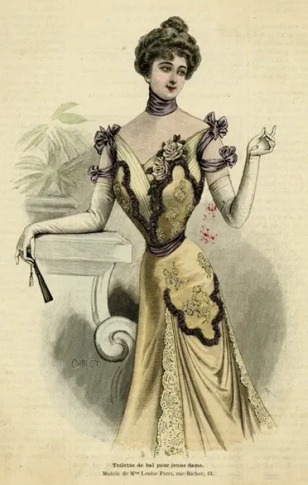 Framed Print : Ball Dress 1899 Framed Print : Ball Dress 1899