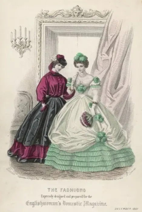 Framed Print : Ball Dress  /  Bouquet 1861