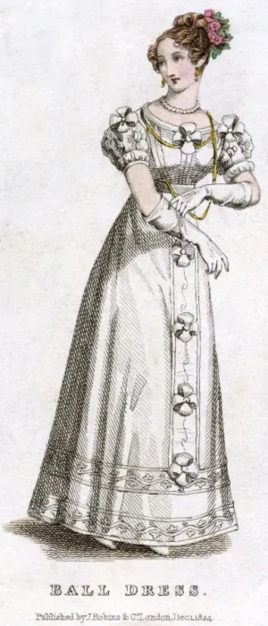 Framed Print : Ball Dress Dec. 1824 Framed Print : Ball Dress Dec. 1824
