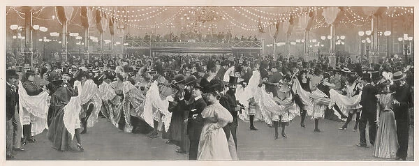 Ball at the Moulin Rouge club in Paris