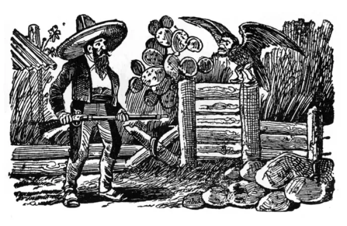 Framed Print : Ballad of the Farmer and the Hawk, Mexico Framed Print : Ballad of the Farmer and the Hawk, Mexico