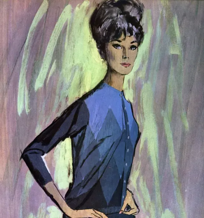Framed Print : Ballantyne twinset - sixties woman Framed Print : Ballantyne twinset - sixties woman
