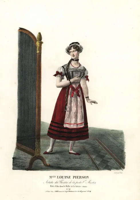 Framed Print : Ballerina Louise Pierson as Ida in La Laitiere Suisse, 1823 Framed Print : Ballerina Louise Pierson as Ida in La Laitiere Suisse, 1823