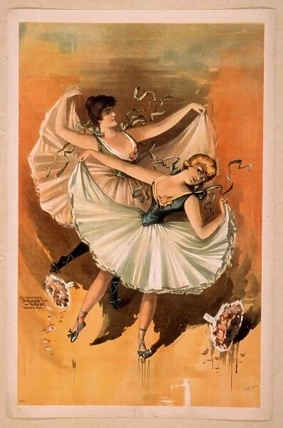 Two ballerinas, blond woman in front with brunette woman beh