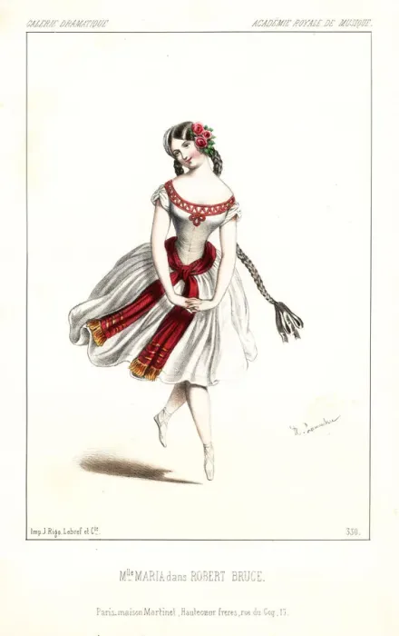 Framed Print : Ballet dancer Mlle. Maria Jacob in Robert Bruce, 1846 Framed Print : Ballet dancer Mlle. Maria Jacob in Robert Bruce, 1846