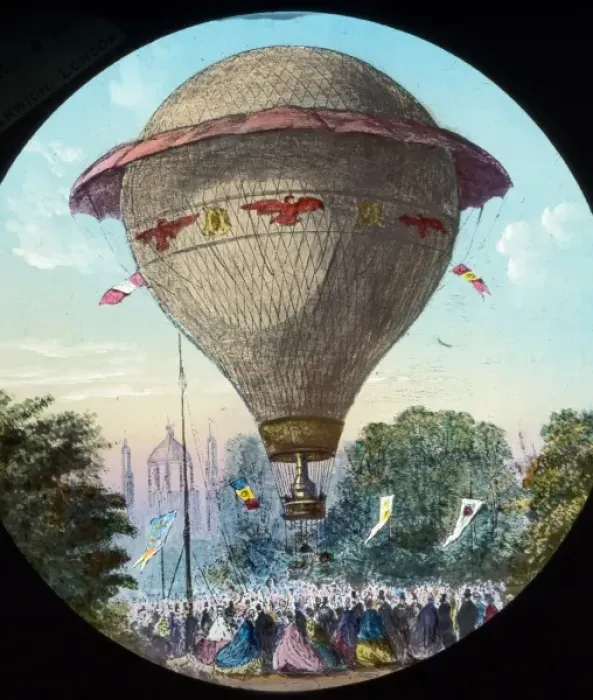 Framed Print : Balloon ascending