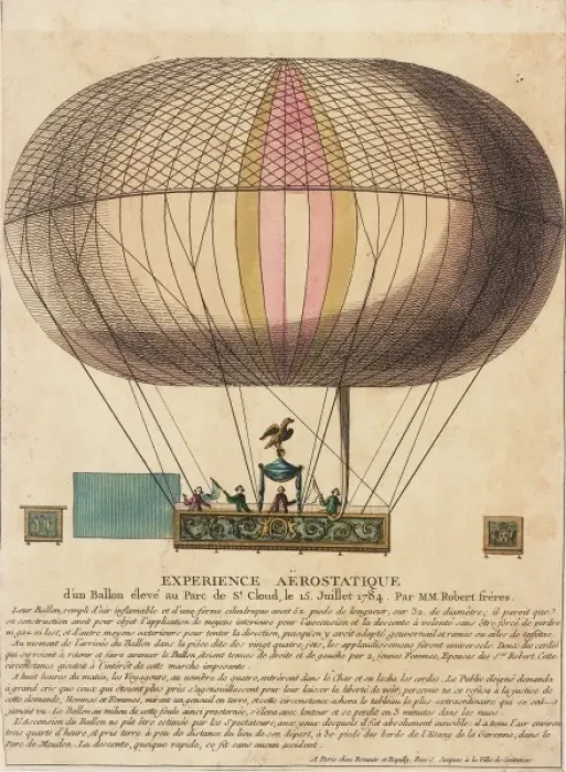 Framed Print : Balloon ascent from St Cloud, Paris